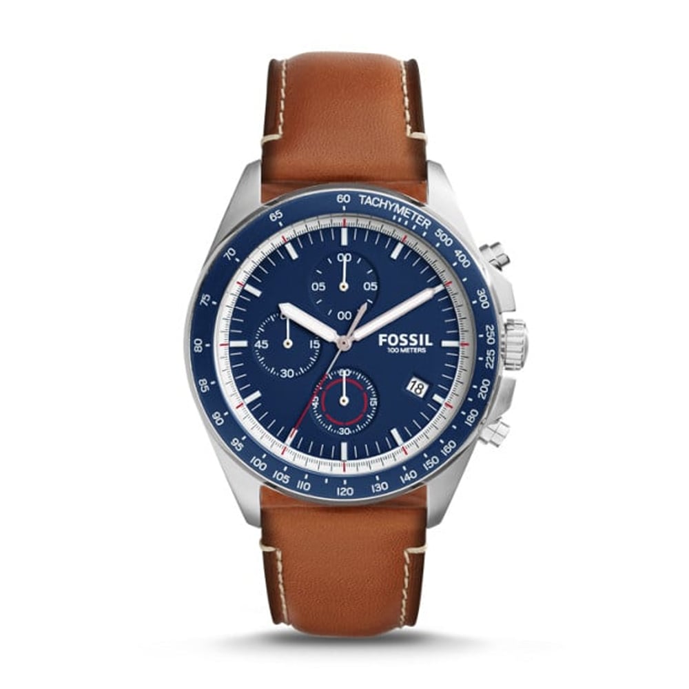 Fossil CH3039 Sport 54 Chronograph Light Brown Leather Watch