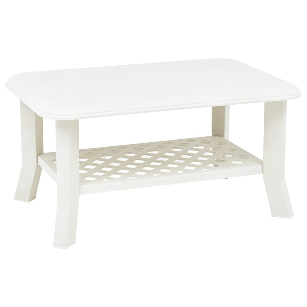 vidaXL Coffee Table White 90x60x46 cm Plastic vidaXL Coffee Table White 90x60x46 cm Plastic