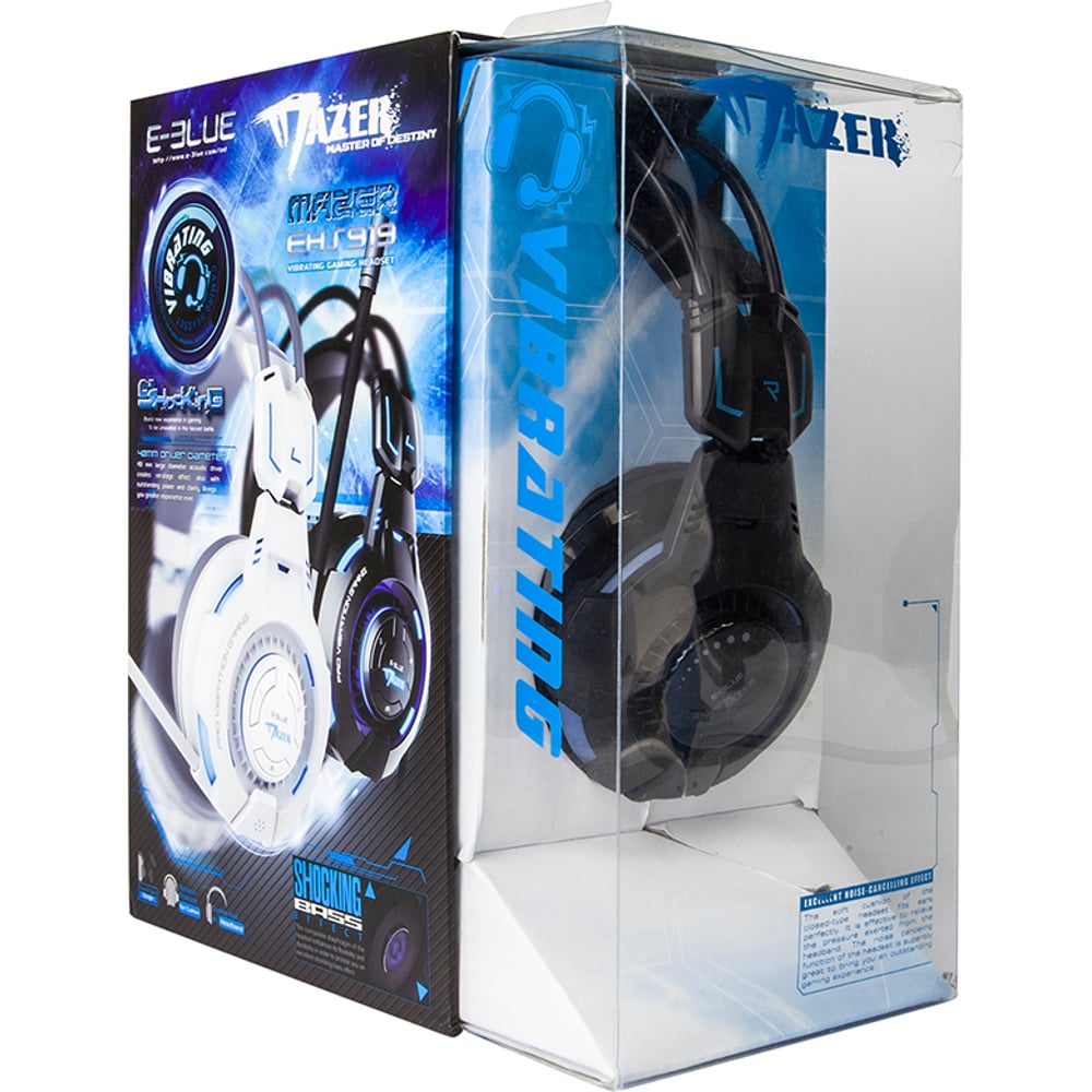 Eblue EHS919WHAAIU Mazer Vibrating Gaming Headset White Eblue EHS919WHAAIU Mazer Vibrating Gaming Headset White