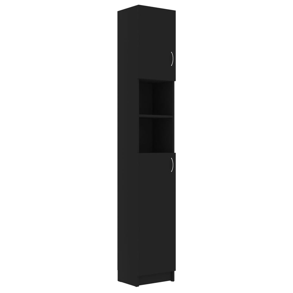 vidaXL Bathroom Cabinet Black 32x25.5x190 cm Engineered Wood vidaXL Bathroom Cabinet Black 32x25.5x190 cm Engineered Wood