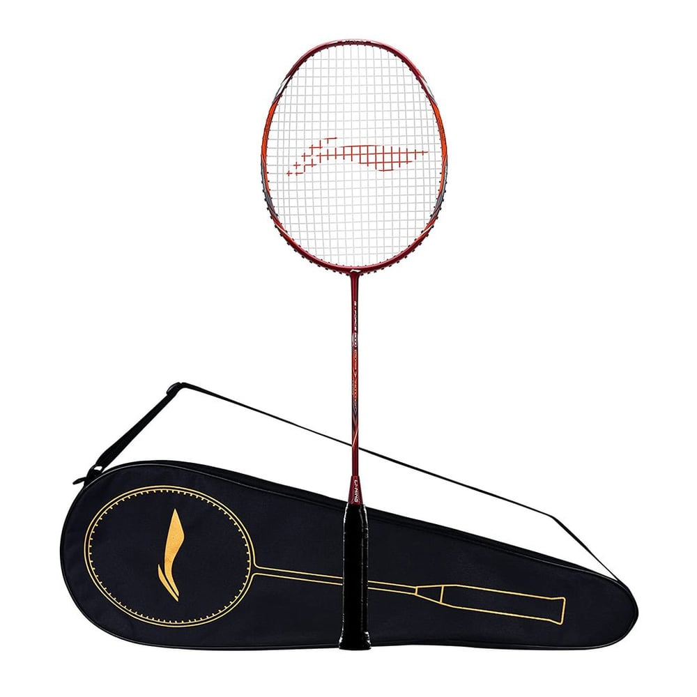 Li-ning G Force Extra Strong 9000 Badminton Racquet -red/copper