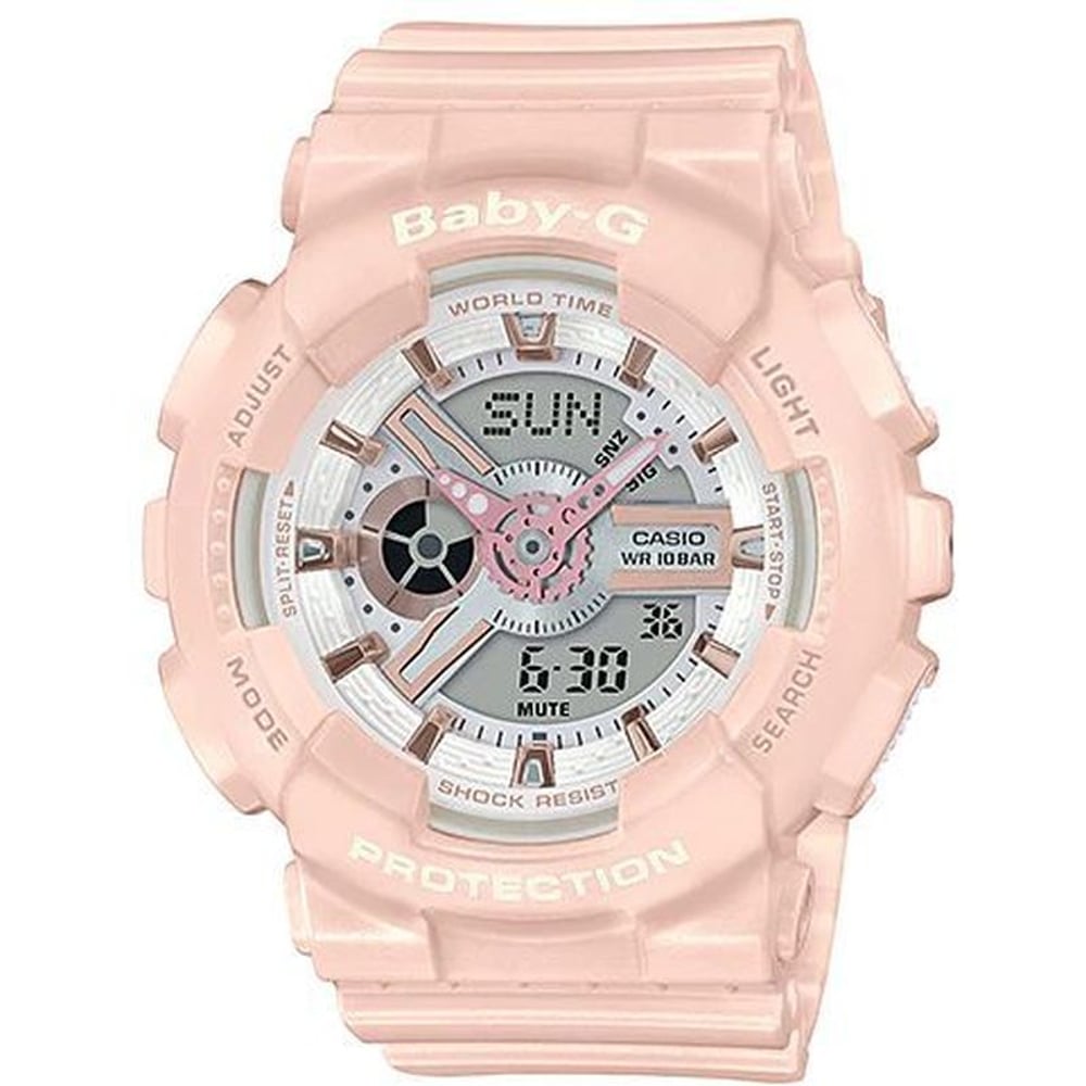Casio BA-110RG-4A Baby G Pastel Pink Resin Digital Watch Women Casio BA-110RG-4A Baby G Pastel Pink Resin Digital Watch Women