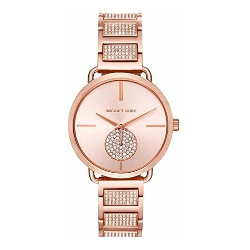 Michael Kors MK3853 Portia Crystal Rose Gold Dial Ladies Watch