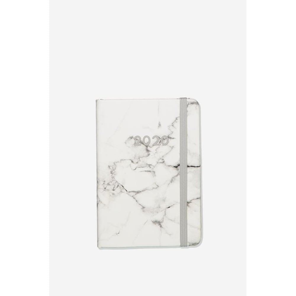 TYPO 2020 A6 Weekly Buffalo Diary White Marble