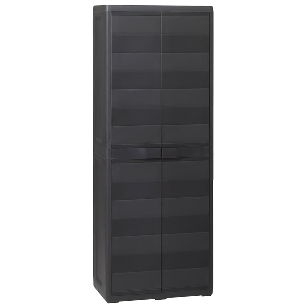 Vidaxl Garden Storage Cabinet With 3 Shelves Black