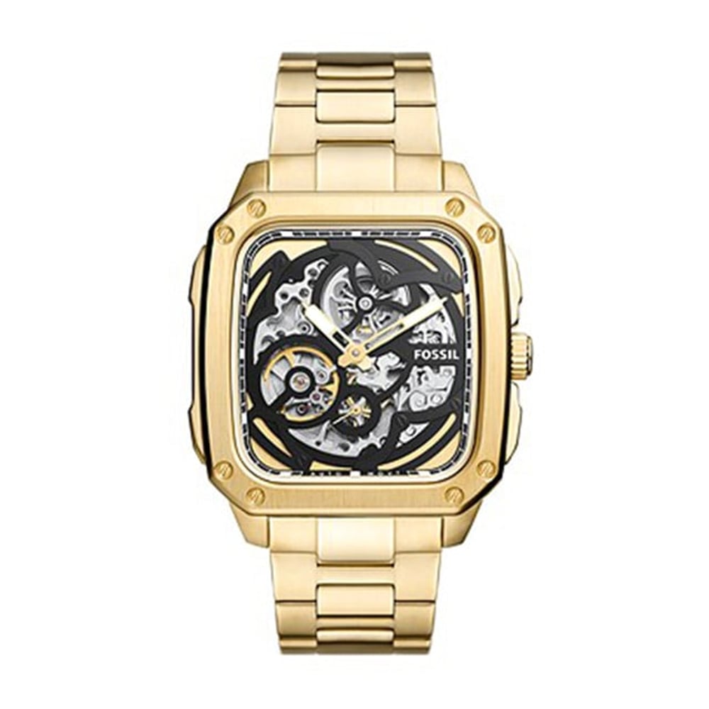 Fossil Mens Inscription Stainless Steel Watch - Bq2573