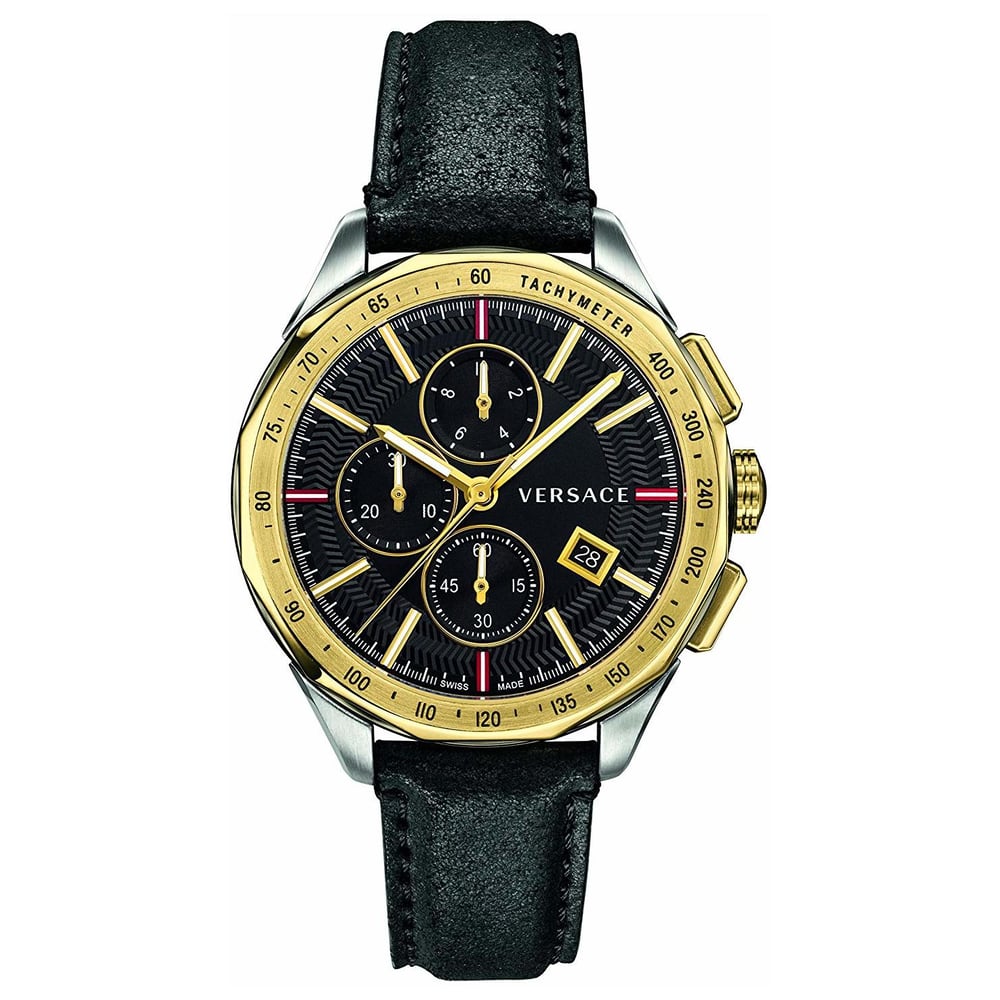 Versace Glaze Grey Leather Watch For Men VEBJ00218