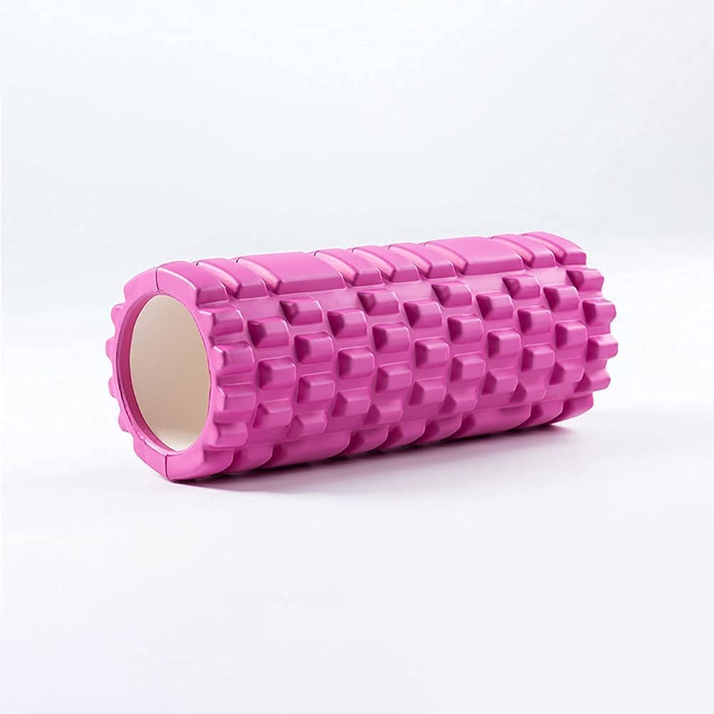 ULTIMAX EVA Yoga Foam Roller Floating Point Gym Physio Massage Fitness Equipment Massager for Muscle Multicolor (Pink) - 35cm