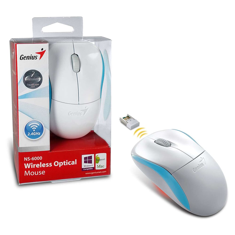 Genius NS-6000 Mouse White/Blue 31030089111 Genius NS-6000 Mouse White/Blue 31030089111