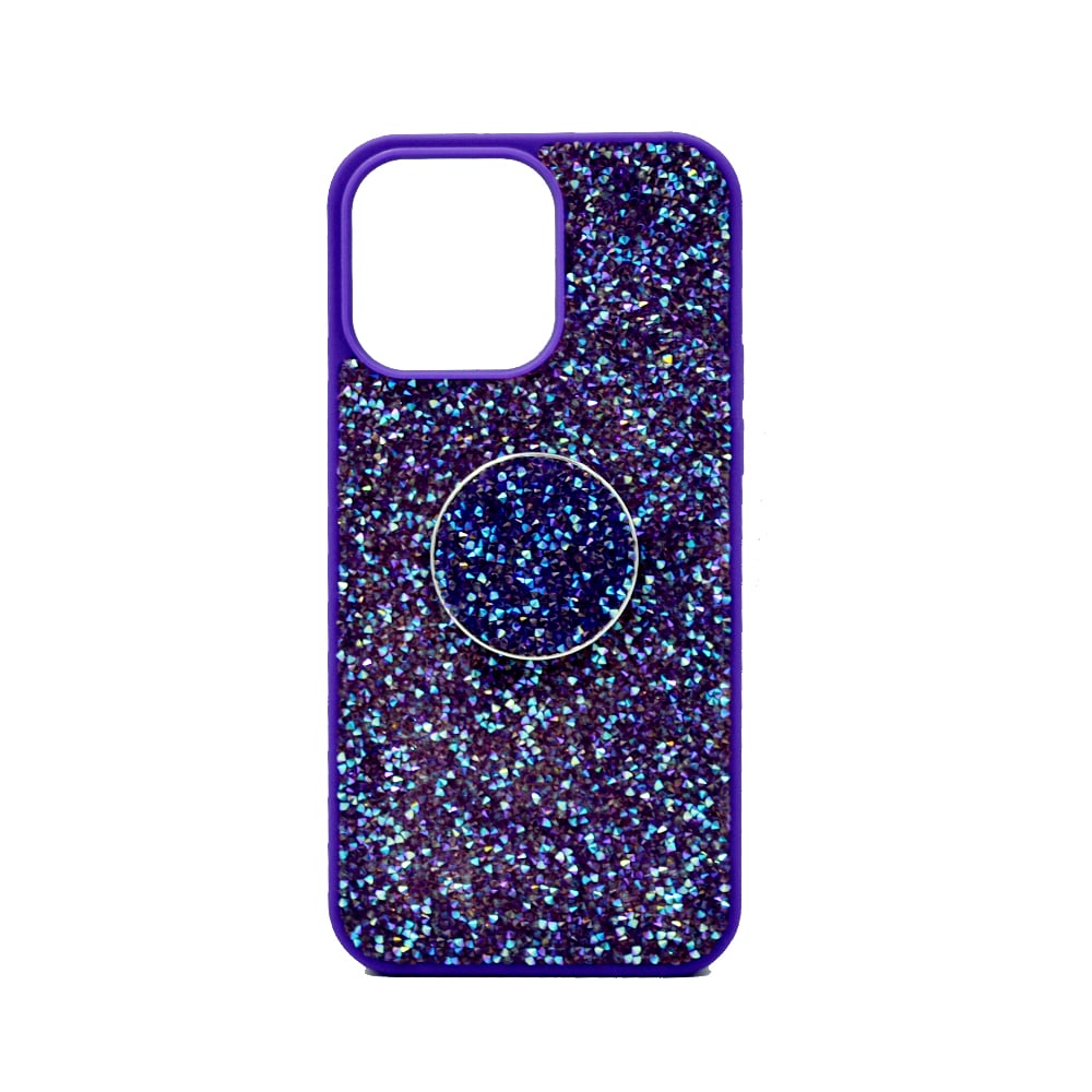Isafe Bling Pop Up Hard Cover For iPhone 14 Pro Purple Isafe Bling Pop Up Hard Cover For iPhone 14 Pro Purple