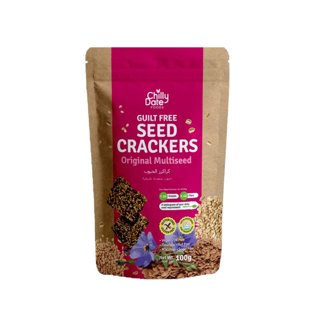 Chilly Date - Guilt Free Seed Crackers - Original Multiseed - 100gms