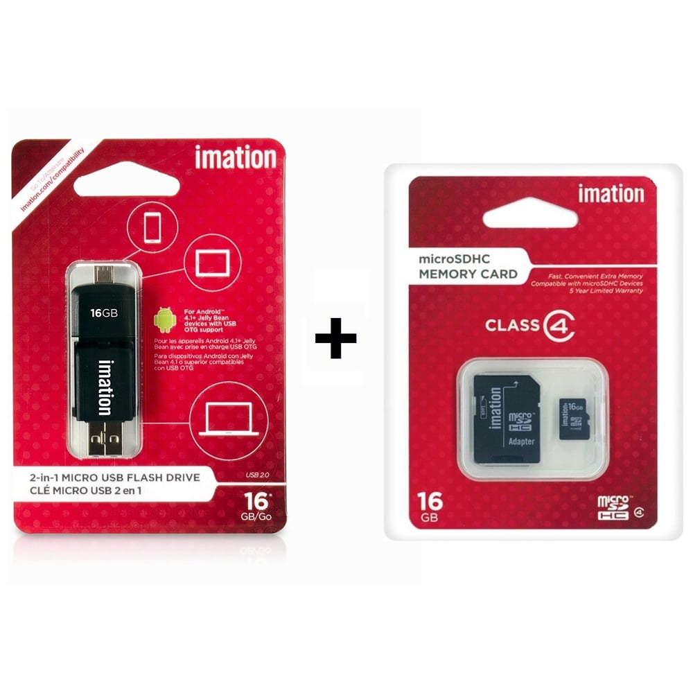 Imation 66000123589 2in1 Micro USB Flash Drive 16GB+ YP030700238 Micro SD 16GB+ TDK EB5 Headphone