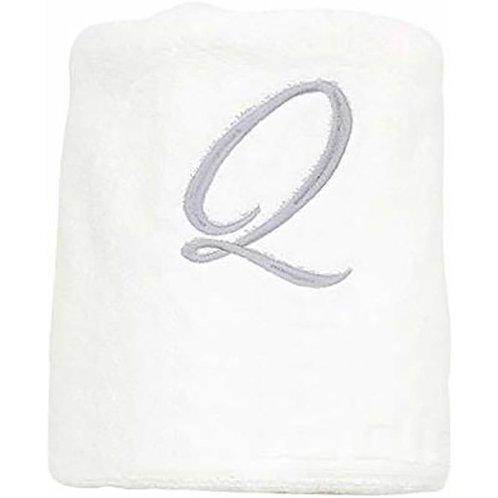 Personalized For You Cotton White Q Embroidery Bath Towel 70*140 cm Personalized For You Cotton White Q Embroidery Bath Towel 70*140 cm