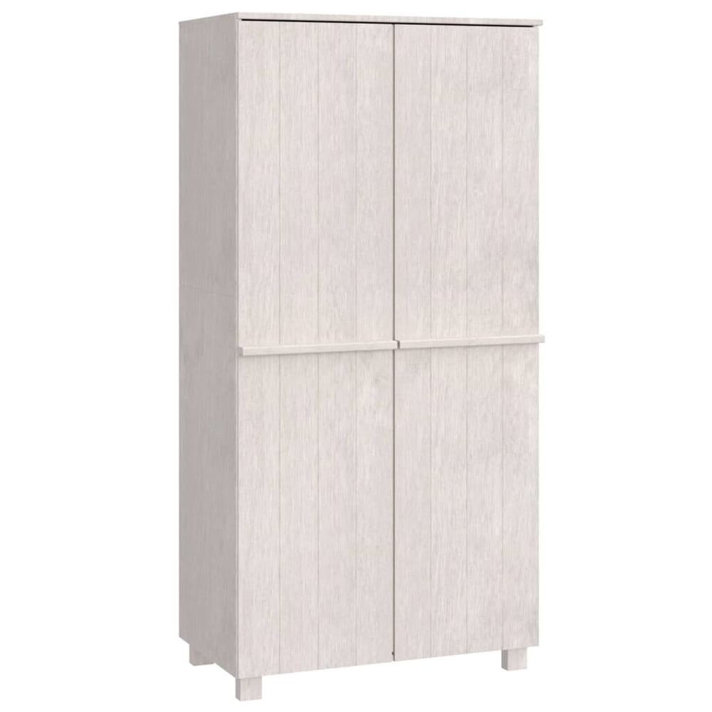 vidaXL Wardrobe HAMAR White 89x50x180 cm Solid Wood Pine