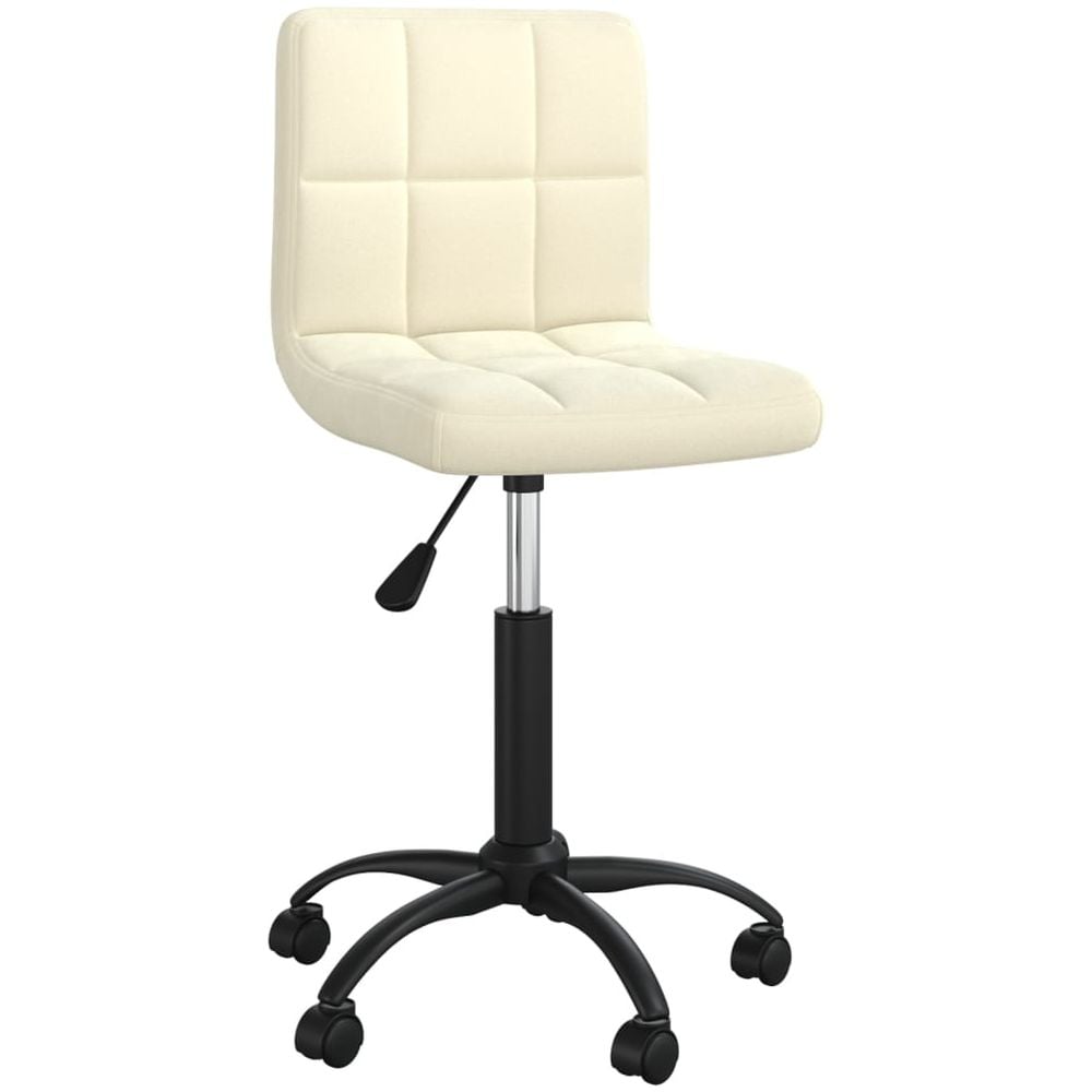 Vidaxl Swivel Office Chair Cream Velvet