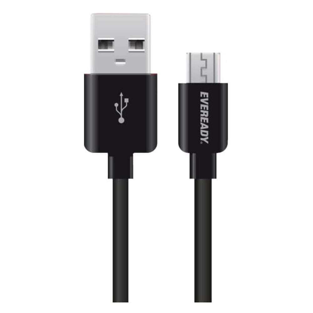 Eveready Micro USB Cable 1m Black CV11UBMCFBK4