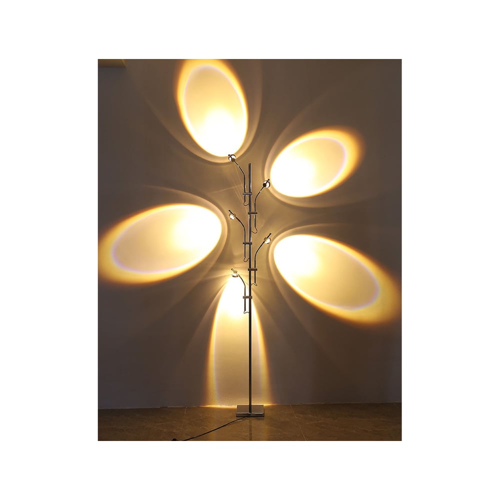 GadgetsON Modern Rgb Sunset 5 Light Floor Lamp, 15w Power, Smd 5050 Led Light Source, Silver Body Color | 745616 GadgetsON Modern Rgb Sunset 5 Light Floor Lamp, 15w Power, Smd 5050 Led Light Source, Silver Body Color | 745616