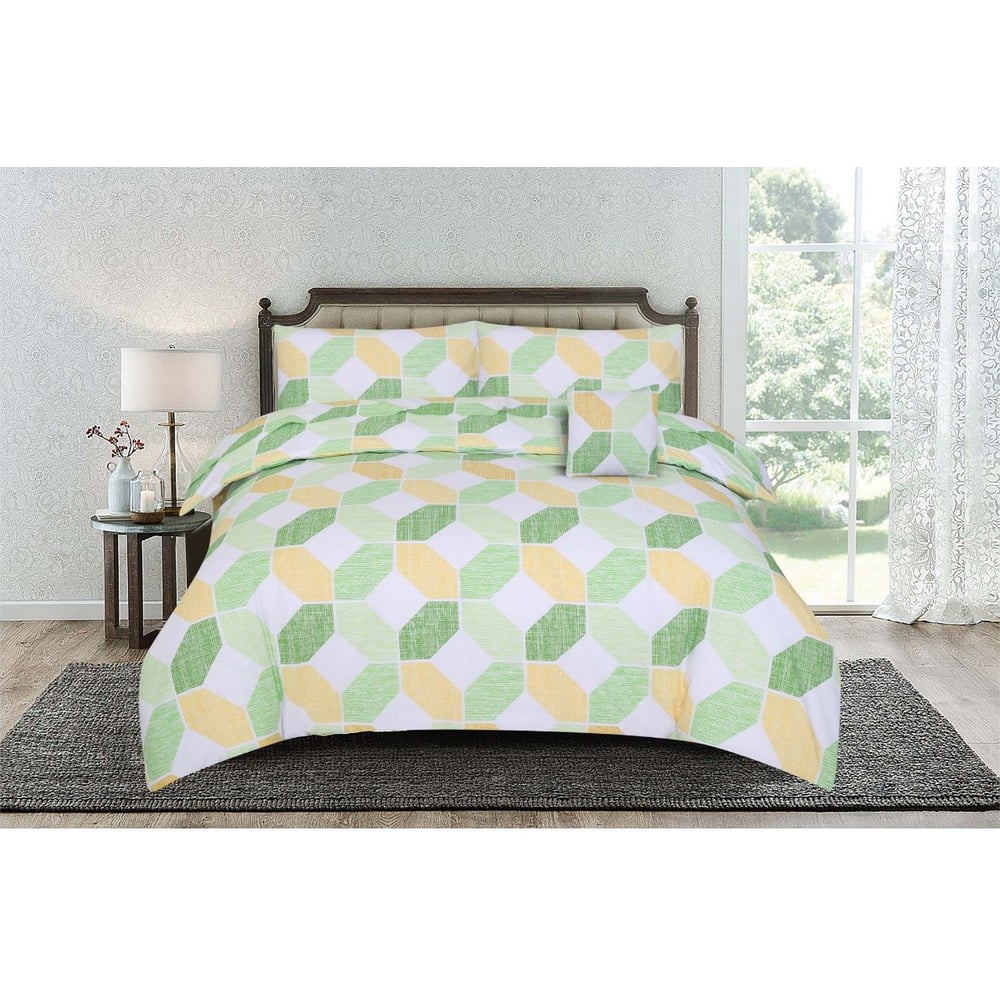 Kassino Bed Sheet Queen 3pcs Set Deno Yellow