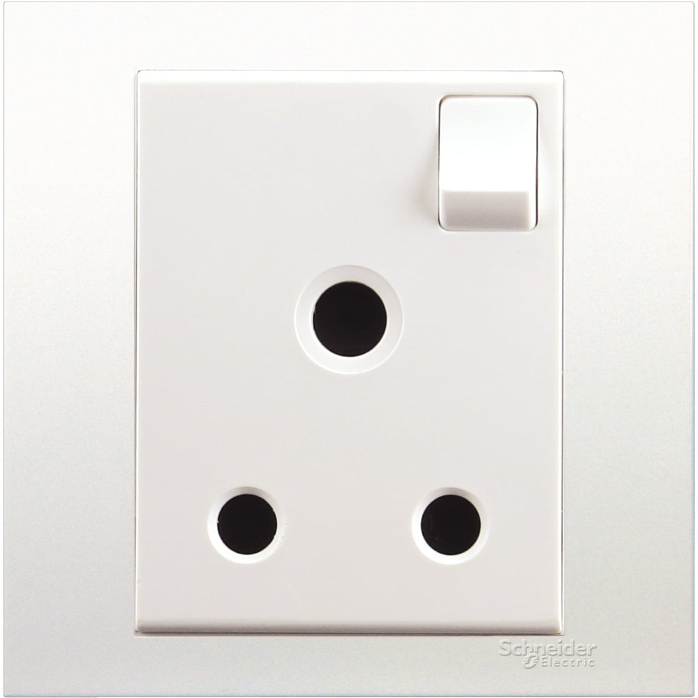 Schneider Vivace 15a Switch Socket White 1 Gang Kb15/15 Schneider Vivace 15a Switch Socket White 1 Gang Kb15/15