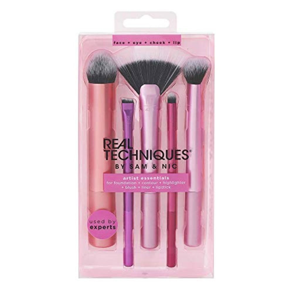 Real Techniques Artist Essentials Complete Face Makeup Brush Set for Makeup Artist Inspired Looks