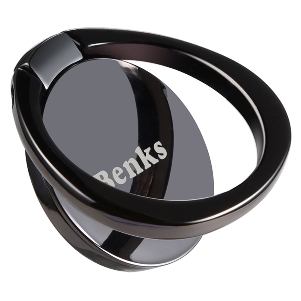 Benks Iring 360 Magnetic Circle Type Rotating Metal Ring Kickstand Black For Mobile Phone - 600455 Benks Iring 360 Magnetic Circle Type Rotating Metal Ring Kickstand Black For Mobile Phone - 600455