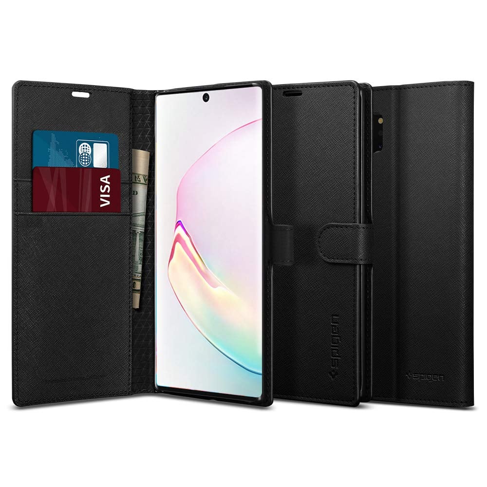 Spigen Samsung Galaxy Note 10 Plus/note 10+ 5g Wallet S Cover/case - Saffiano Black