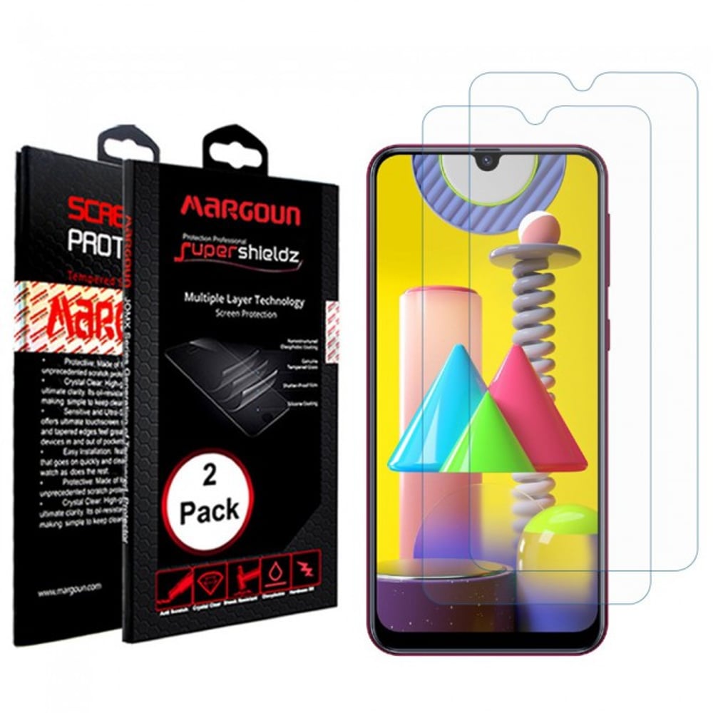Margoun 2-Piece Clear Screen Protector Glass for Samsung Galaxy M31 - Super Shieldz Margoun 2-Piece Clear Screen Protector Glass for Samsung Galaxy M31 - Super Shieldz