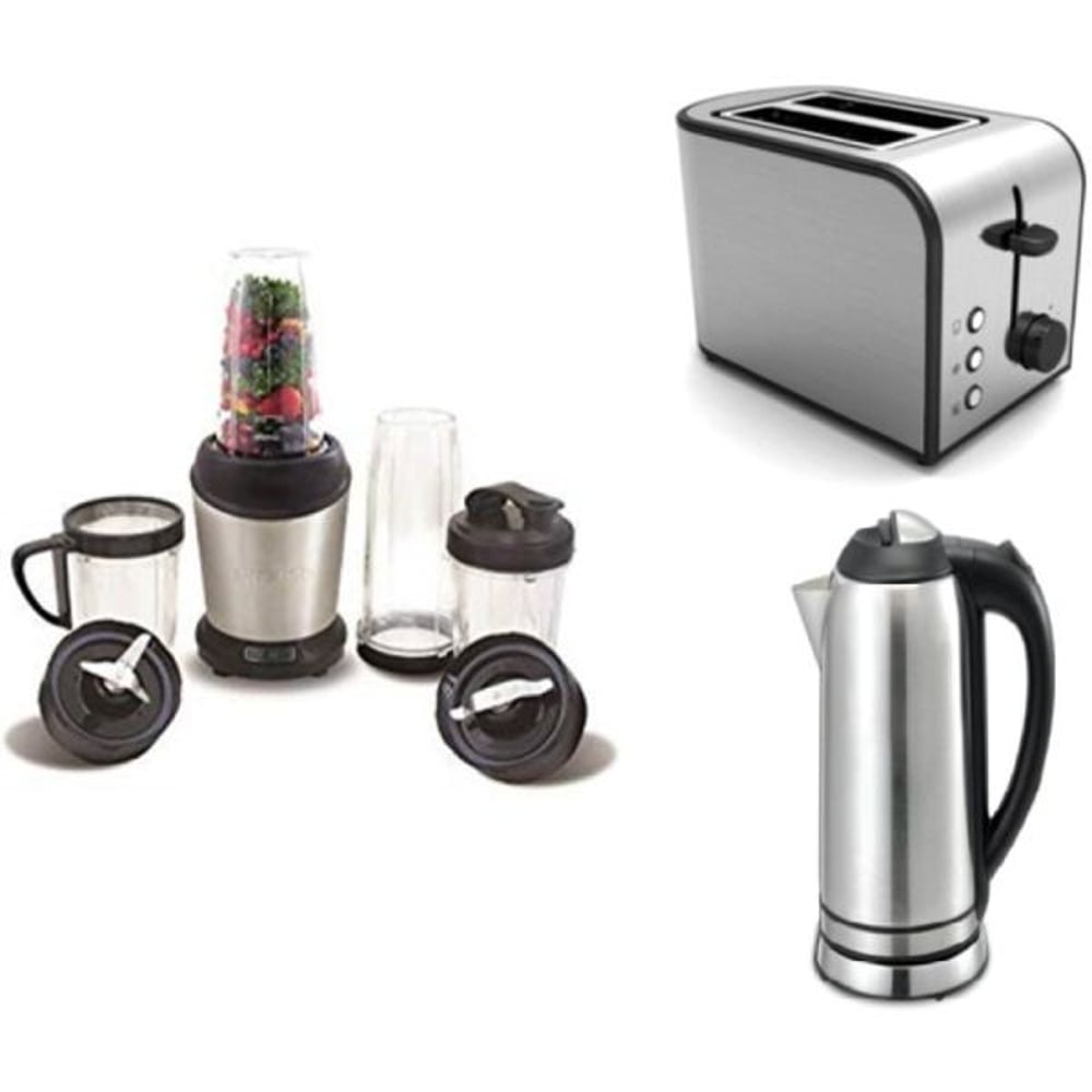 Prestige Nutri Press+2 Slice Toaster+Kettle 1L PR81590BNDL