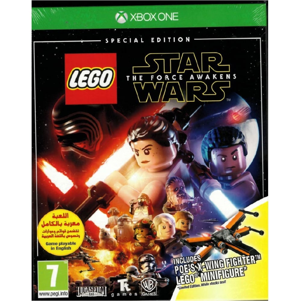 Xbox One Star Wars: The Force Awakens Special Edition Arabic Game With Poe's X-Wing Fighter LEGO Minifigure