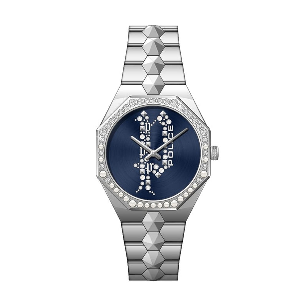 Police Montaria Urban Rebel Women's Wrist Watch With Stainless Steel Bracelet Strap - Pewlg2109601 Police Montaria Urban Rebel Women's Wrist Watch With Stainless Steel Bracelet Strap - Pewlg2109601