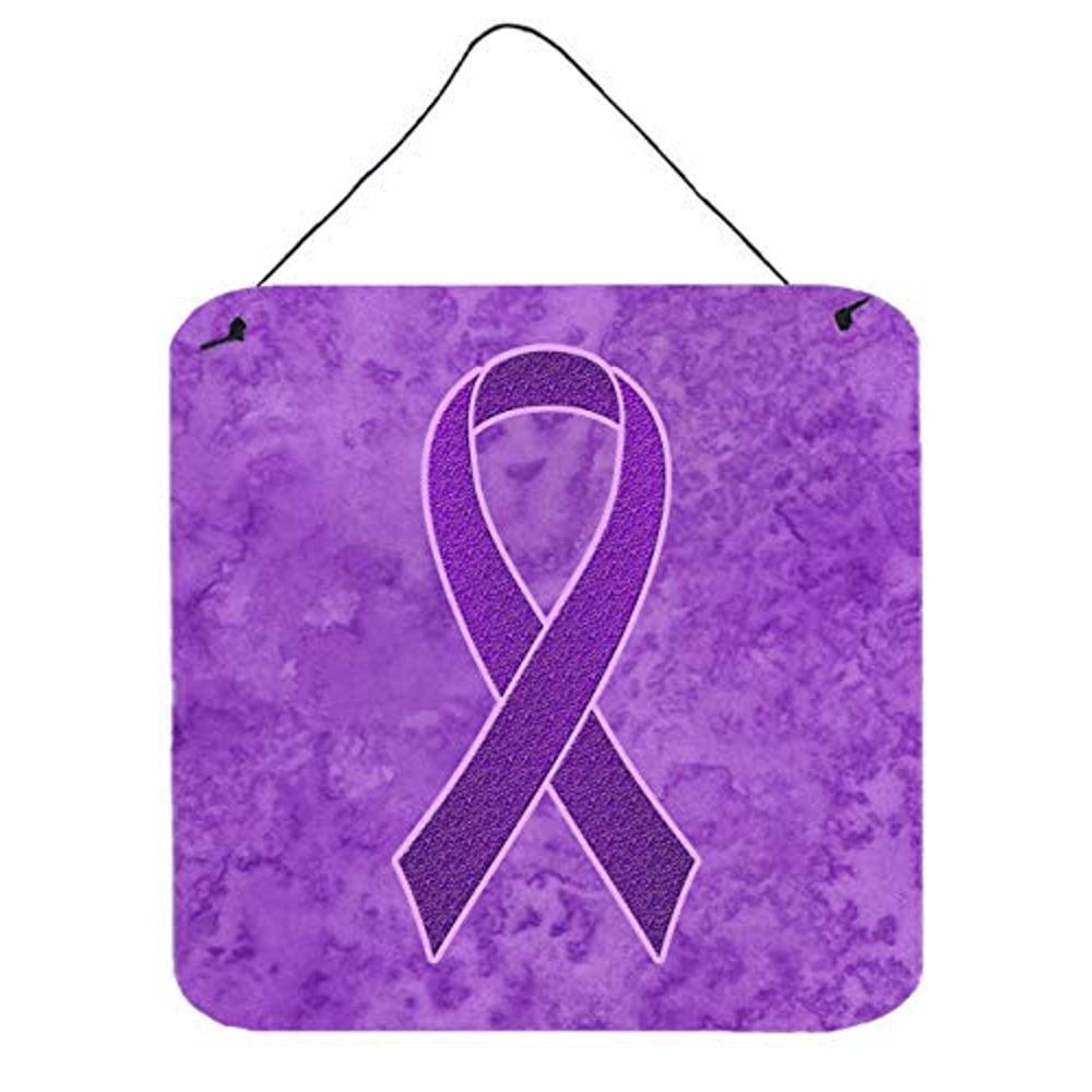 Caroline's Treasures An1207Ds66 Purple Ribbon For Pancreatic And Leiomyosarcoma Cancer Awareness Wall Or Door Hanging Prints, 6X6, Multicolor Caroline's Treasures An1207Ds66 Purple Ribbon For Pancreatic And Leiomyosarcoma Cancer Awareness Wall Or Door Hanging Prints, 6X6, Multicolor