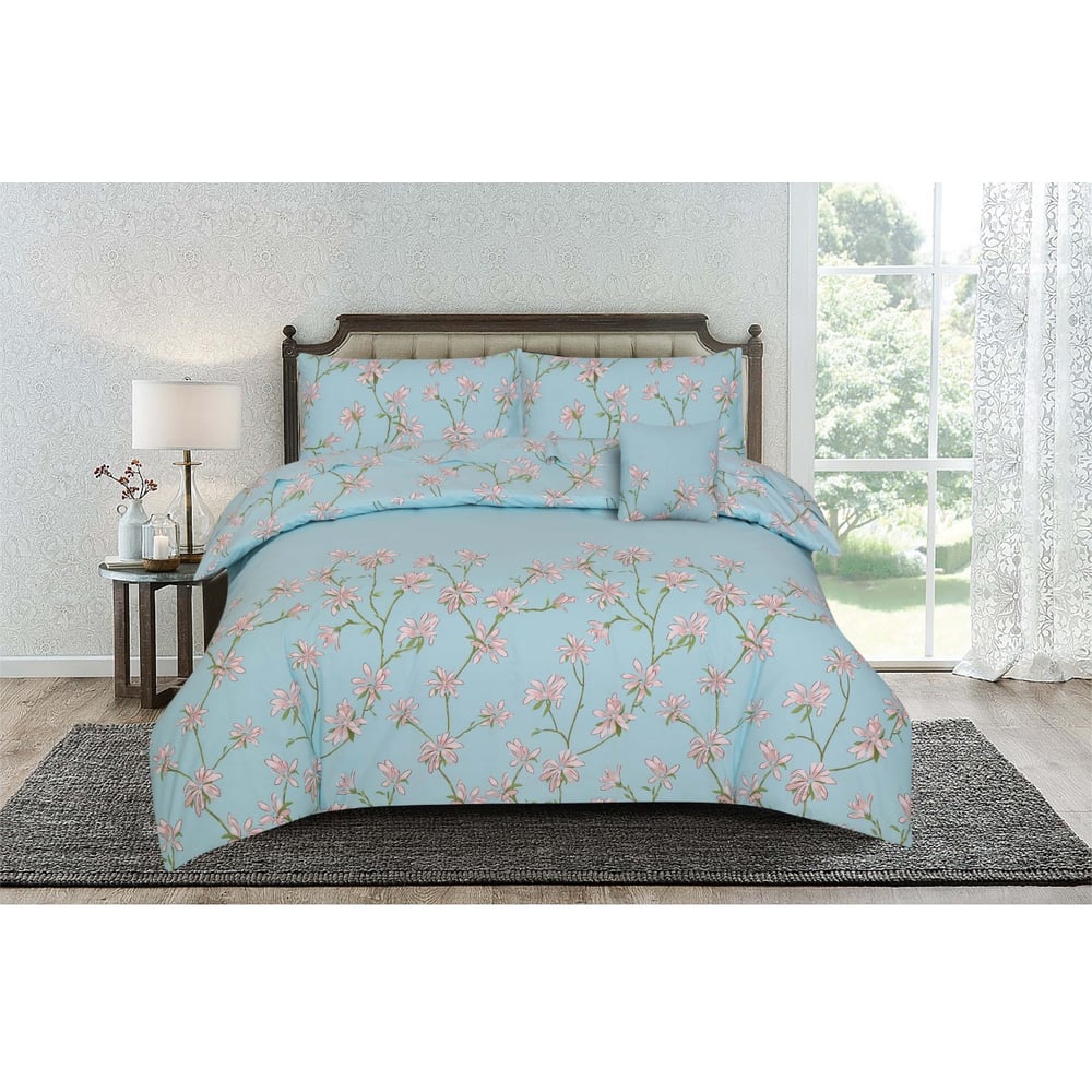 Kassino Bed Sheet Single 2pcs Set Adeo Blue