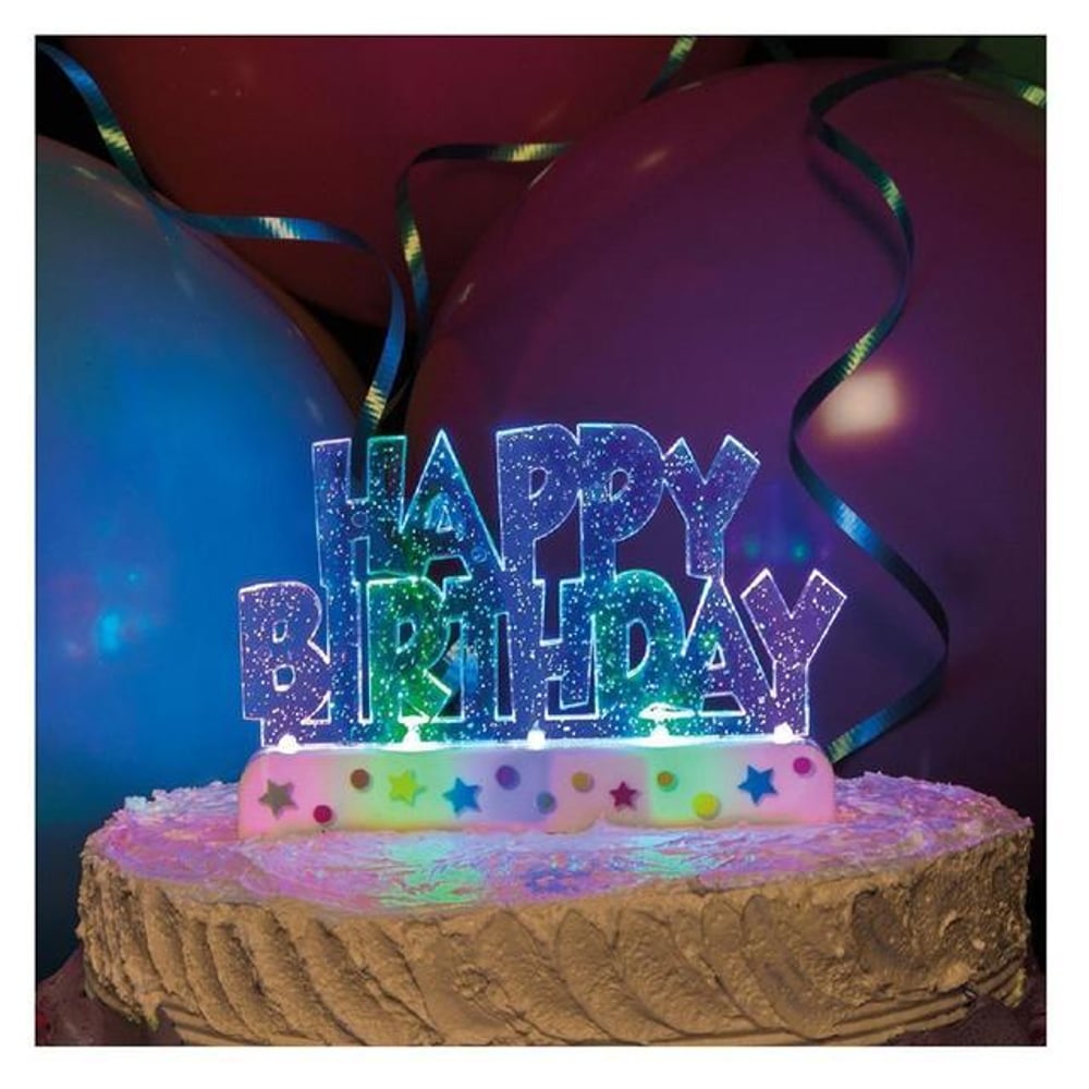Unique- Happy Birthday Flashing Dcor Unique- Happy Birthday Flashing Dcor