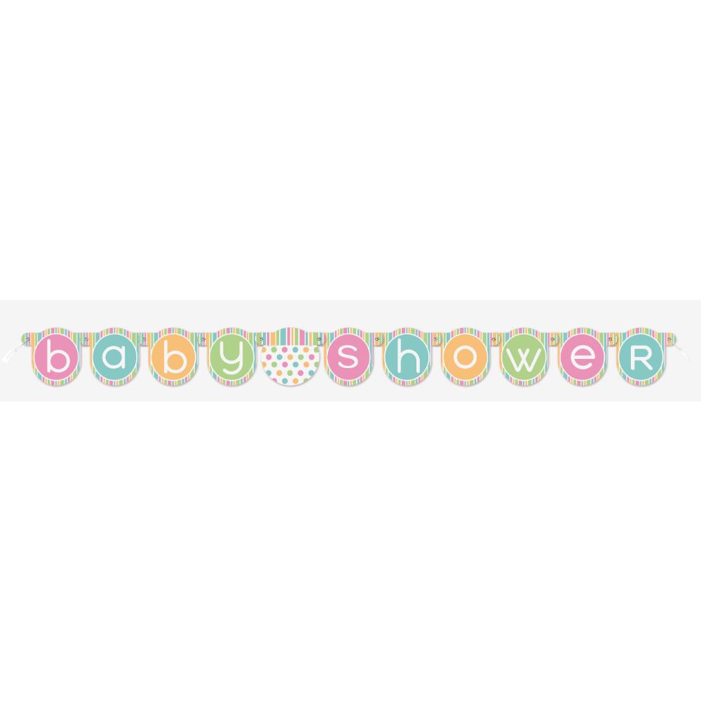 Unique- Pastel Baby Shower Jointed Banner Unique- Pastel Baby Shower Jointed Banner