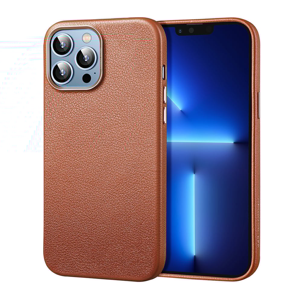 Esr Metro Leather Serie Genuine Leather With Soft Fabric Inner Shock And Scratch Protection Case With Halolock Magnetic Core Brown Colour for iphone 13 Pro Esr Metro Leather Serie Genuine Leather With Soft Fabric Inner Shock And Scratch Protection Case With Halolock Magnetic Core Brown Colour for iphone 13 Pro
