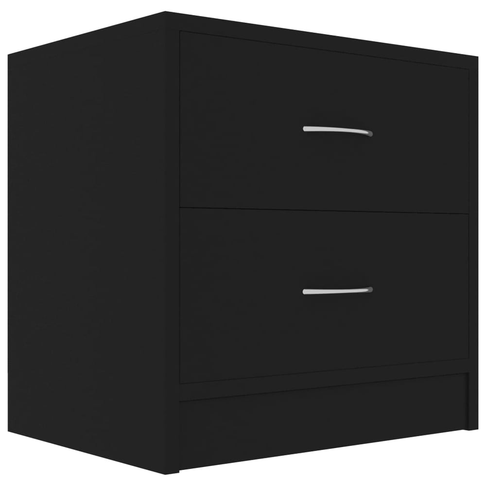 vidaXL Bedside Cabinet Black 40x30x40 cm Engineered Wood vidaXL Bedside Cabinet Black 40x30x40 cm Engineered Wood