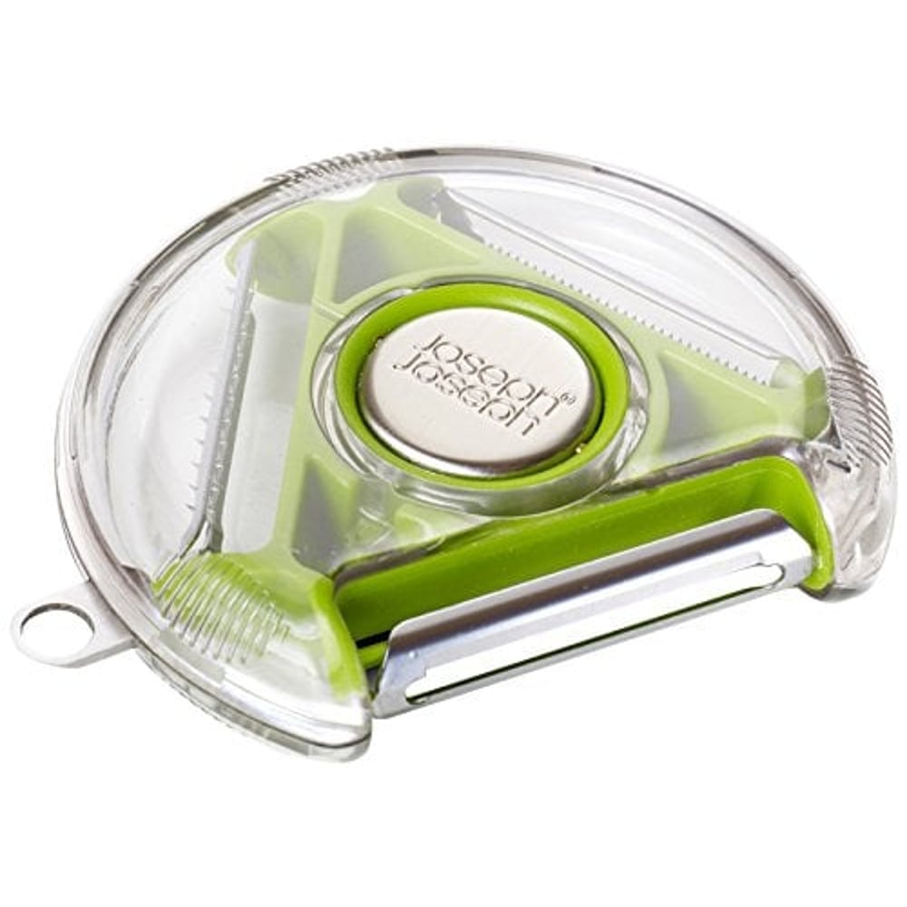 Joseph Joseph Rotary Vegetable Peeler With 3 Blades, Green