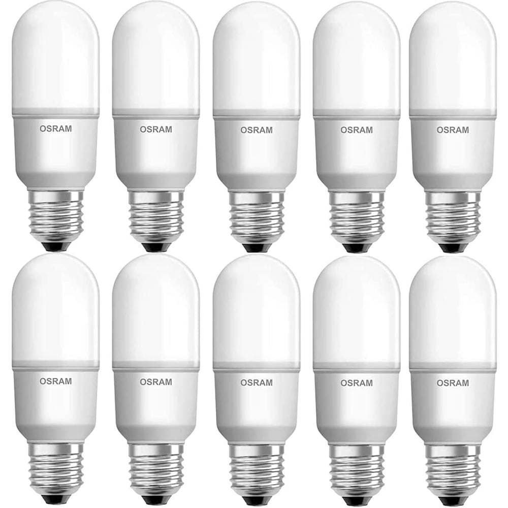 Osram Led E27 Bulb Pack Of 10 Warm White Yellow, 9w