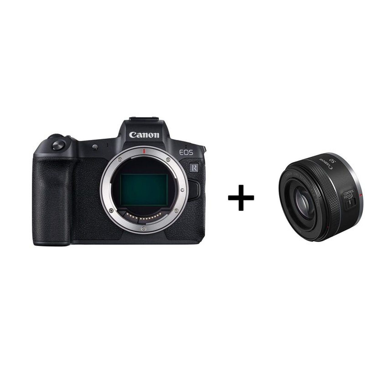 Canon EOS R Mirrorless Digital Camera Body Black With RF50MM F1.8 STM Lens