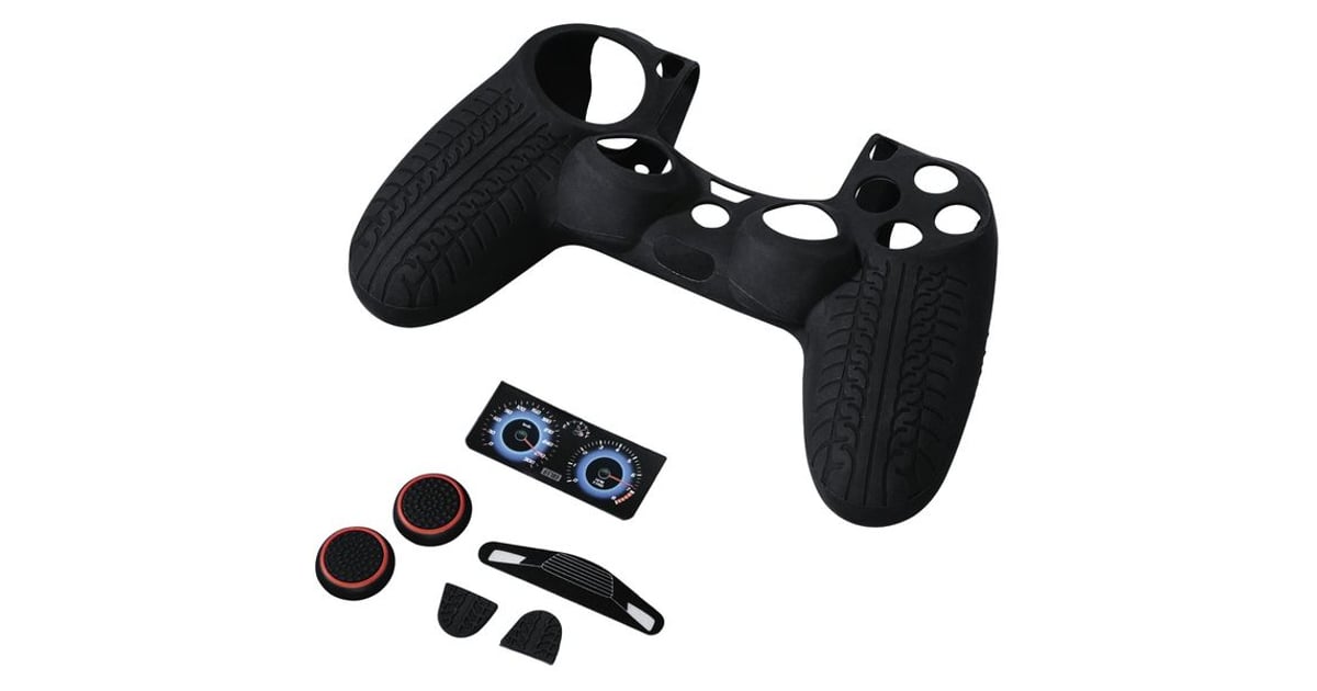 Hama 7 In 1 Racing Set Accessories Pack For PS4 Controllers Black