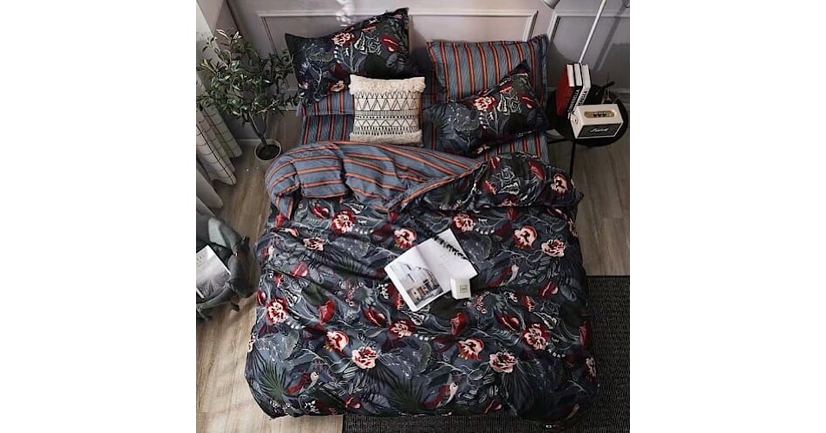 Single Size Dark Floral Design Bedding Set of 4 Pieces price in Bahrain