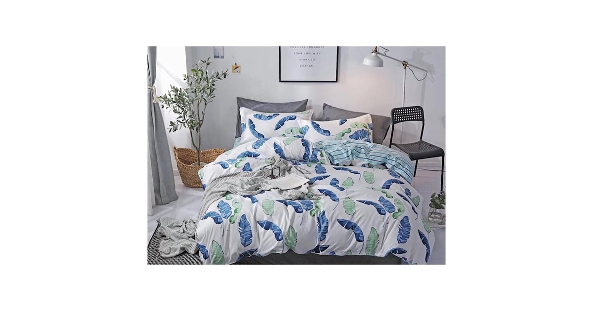 Deals For Less Green Leaves King Size Bedding Set of Six price in