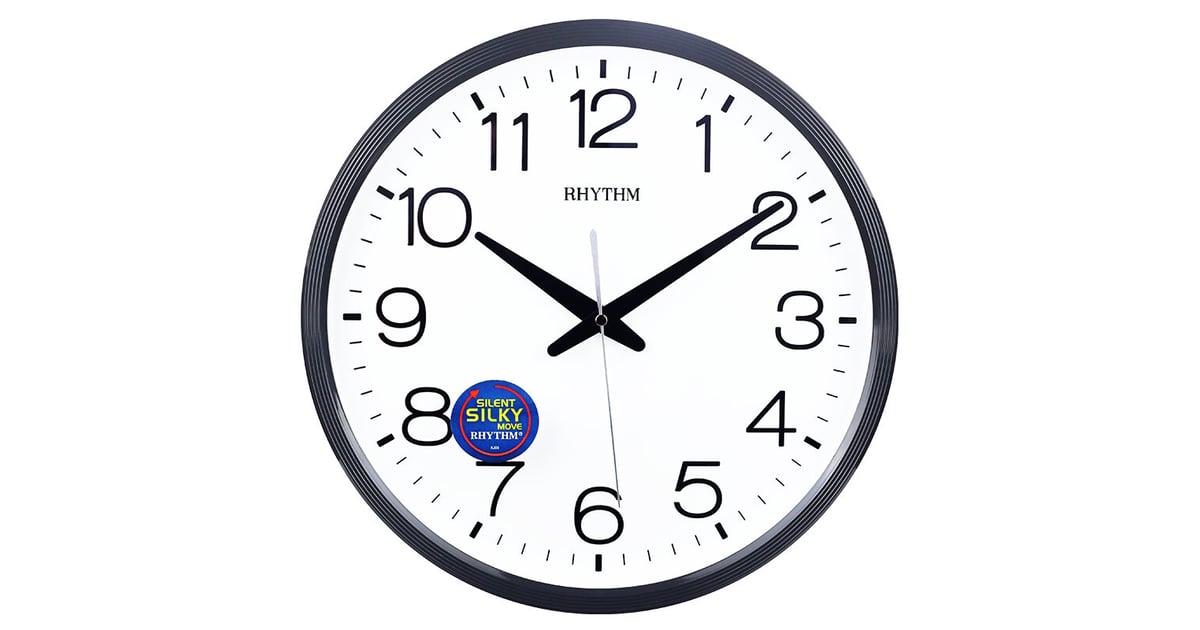 اشترِ Rhythm Wall Clock CMG494NR02,3D Numerals With Silent Silky Move