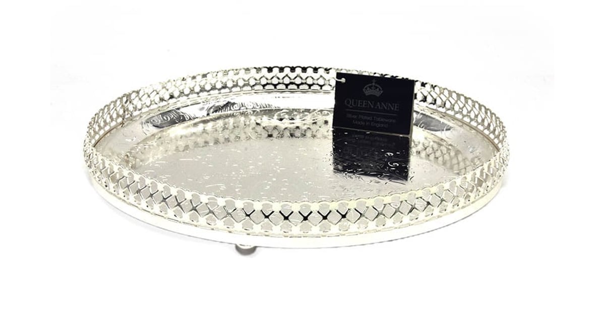 اشترِ Queen Anne Silver Plated Round Gallery Tray عبر الإنترنت في