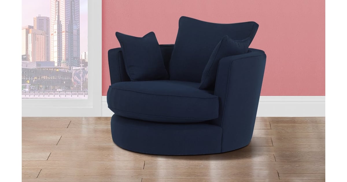 اشترِ A To Z Furniture Modern Big Round Sofa Chair In Blue Color عبر الإنترنت في الإمارات