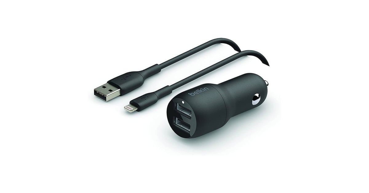 اشترِ Belkin Dual Usba Car Charger 24w With Lightning Cable 1m (boost