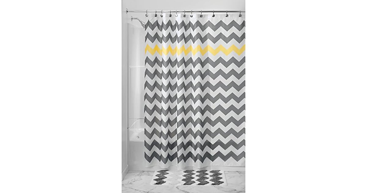 Buy Idesign Chevron Stall Size Fabric Bathroom Shower Curtain 54″ X
