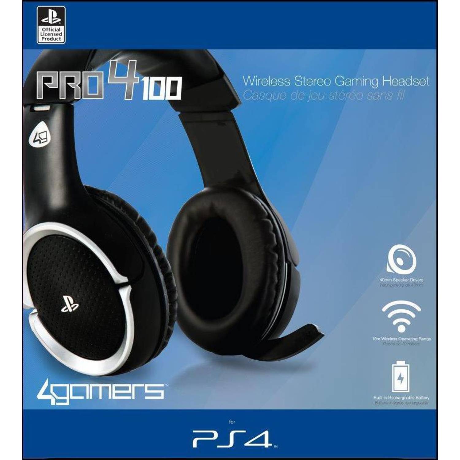 4Gamers PRO4100 Wireless Stereo Gaming Headset Black 4Gamers PRO4100 Wireless Stereo Gaming Headset Black