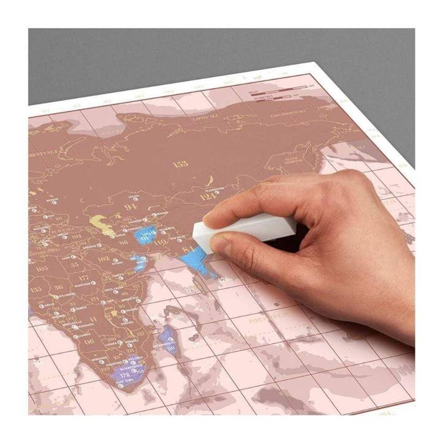 Luckies of London Scratch Map - Rose Gold Travel Edition Luckies of London Scratch Map - Rose Gold Travel Edition