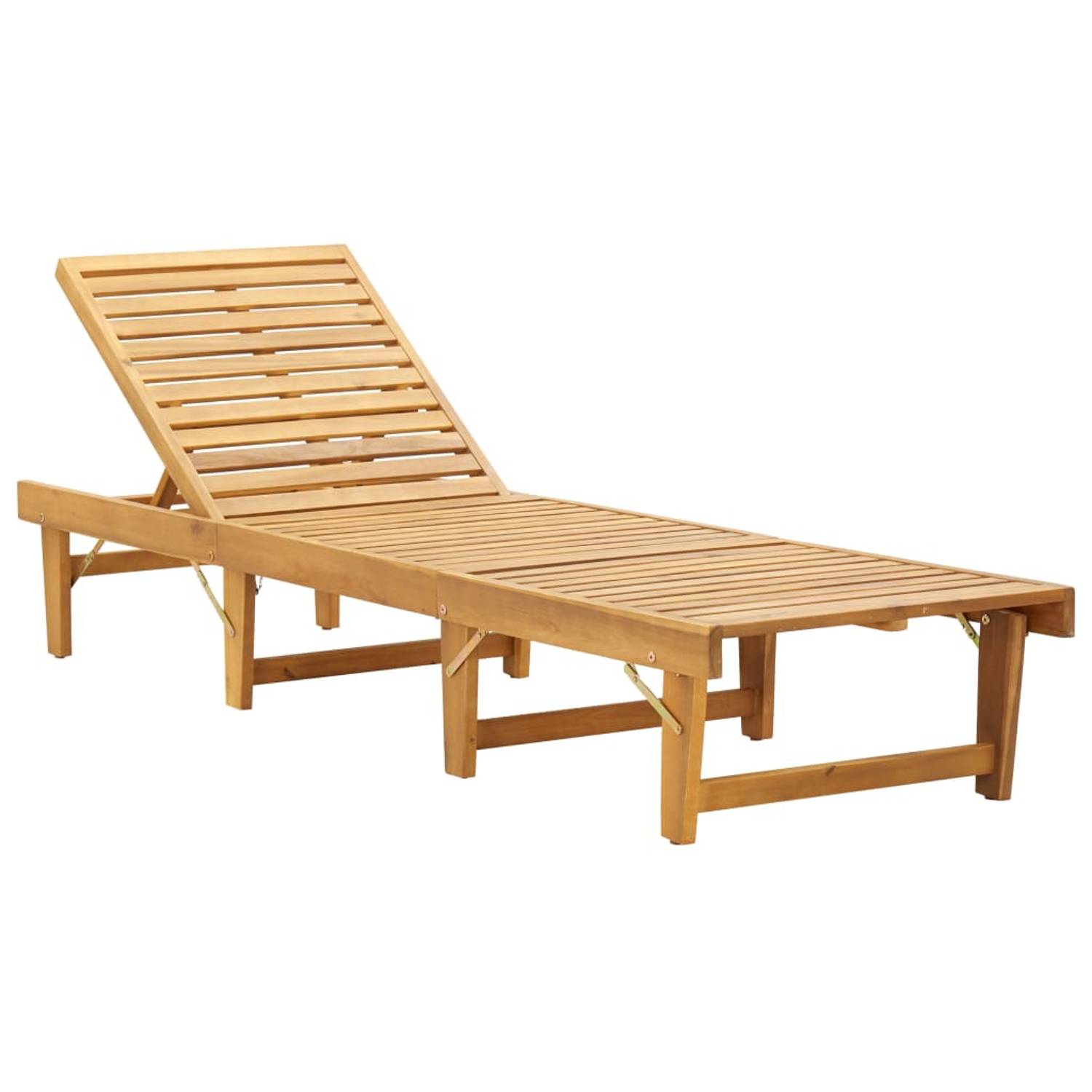 Vidaxl Folding Sun Lounger With Cushion Solid Acacia Wood Vidaxl Folding Sun Lounger With Cushion Solid Acacia Wood